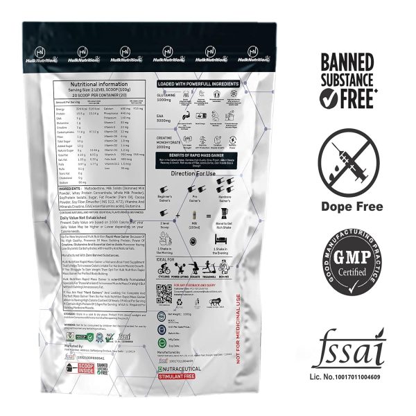 Rapid Mass & Weight Gainer [1 Kg / 2.2 lb] - Image 5