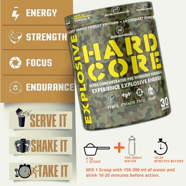 Hardcore Pre workout Bcaa Eaa Creatine