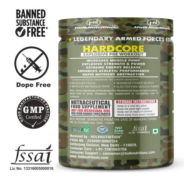 Hardcore Pre workout Bcaa Eaa Creatine L Arginine