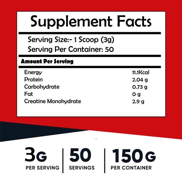 Hulk Nutrition Creatine Monohydrate Powder for Men & Women [50 Servings] with Shaker - Image 4